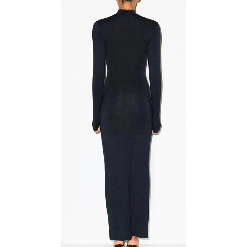 Smooth Layers Turtleneck long dress Obsidian